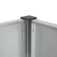 Mülltonnen-Zaun Mülltonnenverkleidung 150x165x85cm Metall Edelstahl