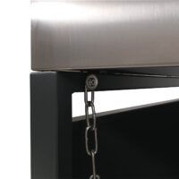 Mülltonnenbox 2er aus Metall anthrazit 125x132x84 cm mit Pflanzkasten