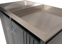 Mülltonnenbox 2er aus Metall anthrazit 125x132x84 cm mit Pflanzkasten