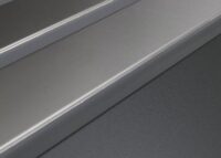 Mülltonnenbox Metall anthrazit 2er mit Deckel und Edelstahl