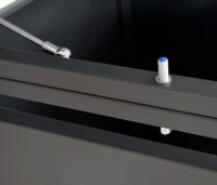 Mülltonnenbox 3er aus Metall anthrazit erweiterbar marmoriert