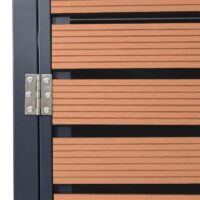 Mülltonnenbox 3er aus WPC und Metall in Teak-Holzoptik für 240 Liter Tonnen