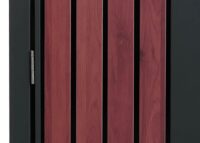 Mülltonnenbox 4er Metall anthrazit Holzoptik mit Pflanzkasten