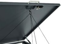 Mülltonnenbox 4er aus Metall anthrazit in Buche-Holzoptik erweiterbar