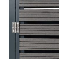 Mülltonnenbox 4er mit Pflanzkasten aus WPC und Edelstahl anthrazit