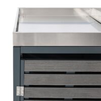 Mülltonnenbox 4er mit Pflanzkasten aus WPC und Edelstahl anthrazit