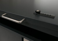 Mülltonnenbox für 4 Tonnen aus Metall anthrazit dunkle Holzoptik