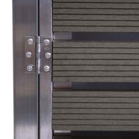 Mülltonnenbox für 4 Tonnen aus WPC und Edelstahl anthrazit 120x264x85 cm