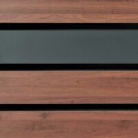 Mülltonnenbox Metall anthrazit Holzoptik für 2 Tonnen mit Pflanzkasten