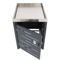 Mülltonnenbox mit Pflanzkasten aus Edelstahl und Metall erweiterbar