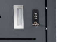 Mülltonnenbox aus Edelstahl mit Pflanzkasten für 4 Tonnen erweiterbar