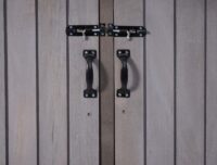 Große Mülltonnenbox aus Holz anthrazit-grau erweiterbar