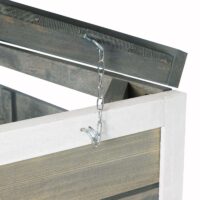 Mülltonnenbox XL aus Holz grau-weiß für 1 bis 2 Tonnen erweiterbar