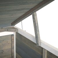 Mülltonnenbox aus Holz grau-weiß für 2 bis 4 Tonnen erweiterbar XL