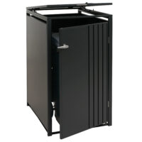 Mülltonnenbox Metall anthrazit 122x68x84 cm mit Deckel