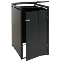 Mülltonnenbox Metall anthrazit 122x68x84 cm mit Deckel