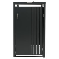 Mülltonnenbox Metall anthrazit 122x68x84 cm mit Deckel