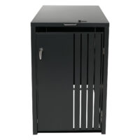 Mülltonnenbox Metall anthrazit 122x68x84 cm mit Deckel