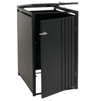 Mülltonnenbox Metall anthrazit 122x68x84 cm mit Deckel