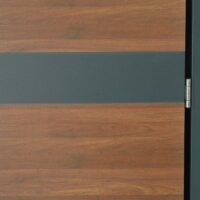 Mülltonnenbox aus Metall anthrazit dunkelbraun in Holzoptik erweiterbar