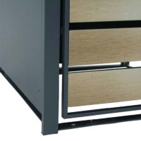 Mülltonnenbox für 2 Tonnen aus Metall anthrazit-gold erweiterbar