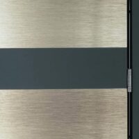 Mülltonnenbox aus Metall anthrazit-gold für 2 Tonnen erweiterbar