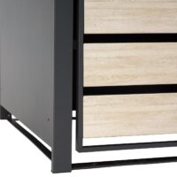 Mülltonnenbox aus Metall anthrazit mit Holzoptik erweiterbar