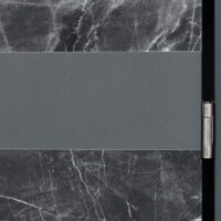 Mülltonnenbox für 2 Tonnen aus Metall anthrazit in Marmor-Optik