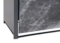 Mülltonnenbox aus Metall anthrazit in Marmor-Optik erweiterbar