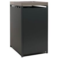 Mülltonnenbox Metall anthrazit mit Pflanzkasten 125x68x84 cm