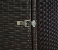 Mülltonnenbox aus Poly-Rattan braun für 2×120 Liter Tonnen wetterfest