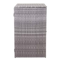 Mülltonnenbox aus Poly-Rattan grau für 120 Liter Mülltonnen