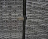 Mülltonnenbox aus Poly-Rattan grau für 2×120 Liter Tonnen