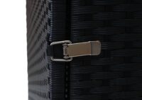 Mülltonnenbox aus Poly-Rattan schwarz für 120 Liter Mülltonnen