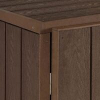 Premium Mülltonnenbox aus Metall in brauner Holzoptik für 1 bis 2 Tonnen