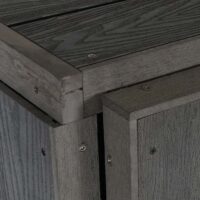 Premium Mülltonnenbox XL aus Metall in grauer Holzoptik erweiterbar