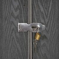 Premium Mülltonnenbox XL aus Metall in grauer Holzoptik erweiterbar