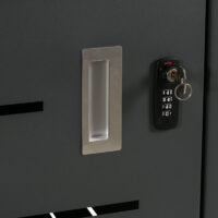 Mülltonnenbox aus Stahl anthrazit als 3er Mülltonnenverkleidung