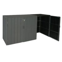 Mülltonnenbox XL anthrazit in Holzoptik erweiterbar und wetterfest