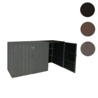 Mülltonnenbox XL anthrazit in Holzoptik erweiterbar und wetterfest