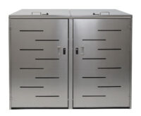 Mülltonnenbox XL aus Edelstahl erweiterbar für 2 oder 4 Tonnen