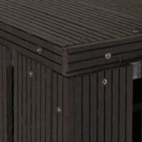 WPC Mülltonnenbox XL Erweiterung aus Metall in anthraziter Holzoptik