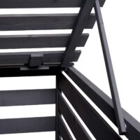 XL Mülltonnenbox aus Massivholz anthrazit erweiterbar für 1–2 Tonnen