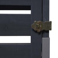 XL Mülltonnenbox aus Massivholz anthrazit erweiterbar für 1–2 Tonnen