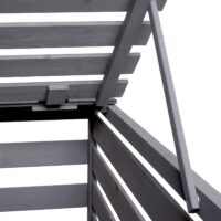 Mülltonnenbox XL aus Massivholz hellgrau erweiterbar 114x67x97 cm