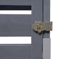 Mülltonnenbox XL aus Massivholz hellgrau erweiterbar 114x67x97 cm