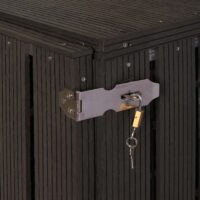 Mülltonnenbox XL anthrazit aus Metall mit Holzoptik erweiterbar