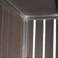 Mülltonnenbox XL anthrazit aus Metall mit Holzoptik erweiterbar