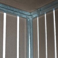 Mülltonnenbox XL aus Metall in Holzoptik braun erweiterbar