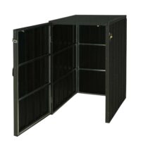 Mülltonnenbox XL anthrazit aus WPC und Metall in Holzoptik erweiterbar